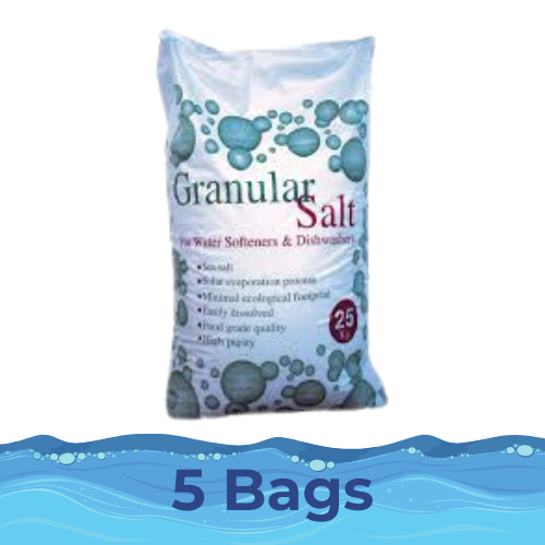 5 x 25KG Bag - Granular Purity Water Softener Salt