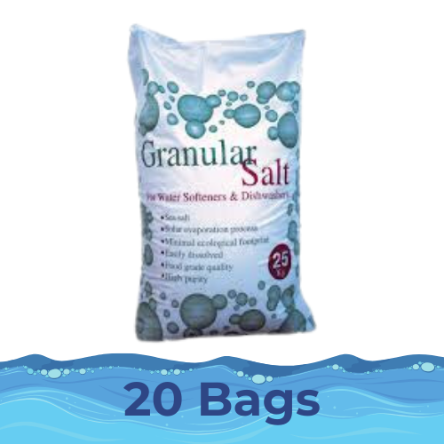 20 x 25KG Bag - Granular Purity Water Softener Salt