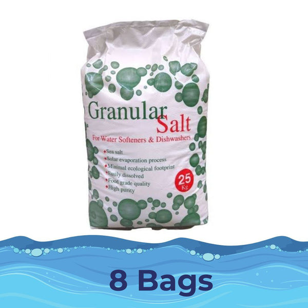 8 x 25KG Bag - Granular Purity Water Softener Salt