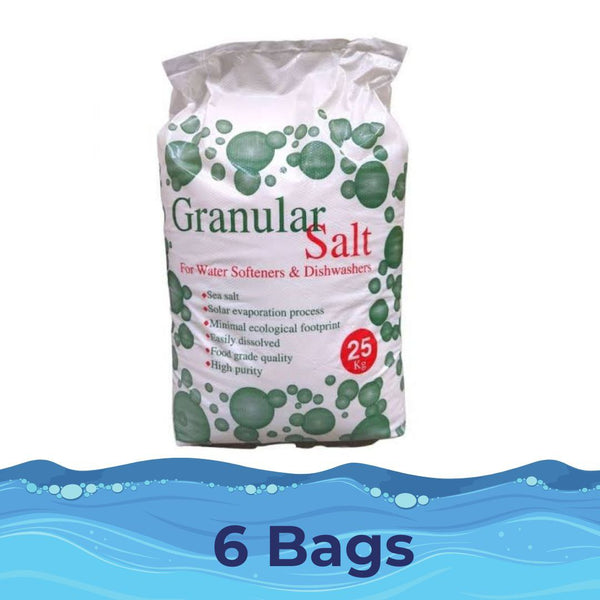 6 x 25KG Bag - Granular Purity Water Softener Salt