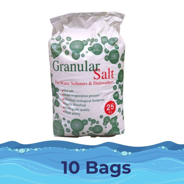 10 x 25KG Bag - Granular Purity Water Softener Salt